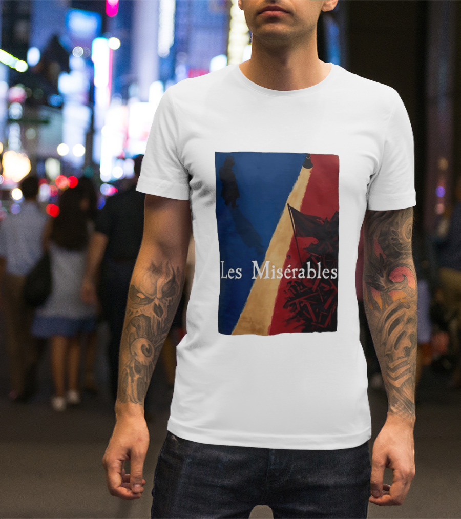 Les Misérables Barricade Tricolor Shadow And Flag Scenery T-Shirt