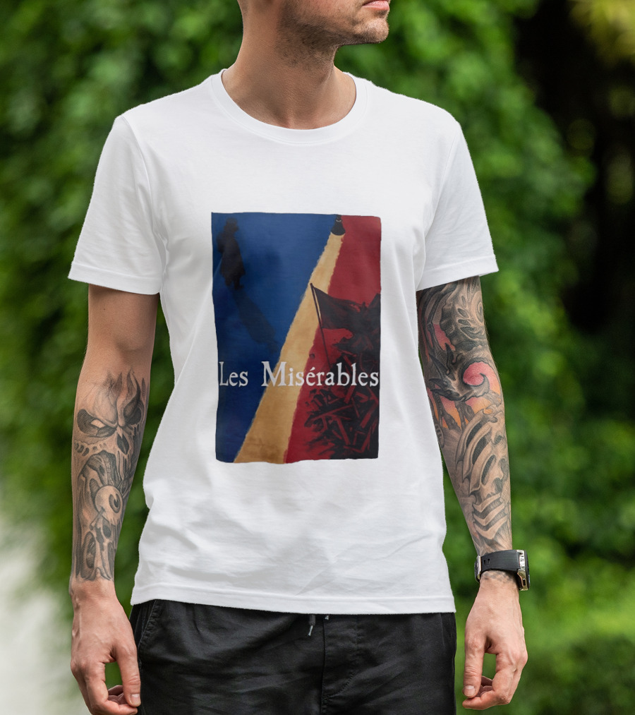 Les Misérables Barricade Tricolor Shadow And Flag Scenery T-Shirt