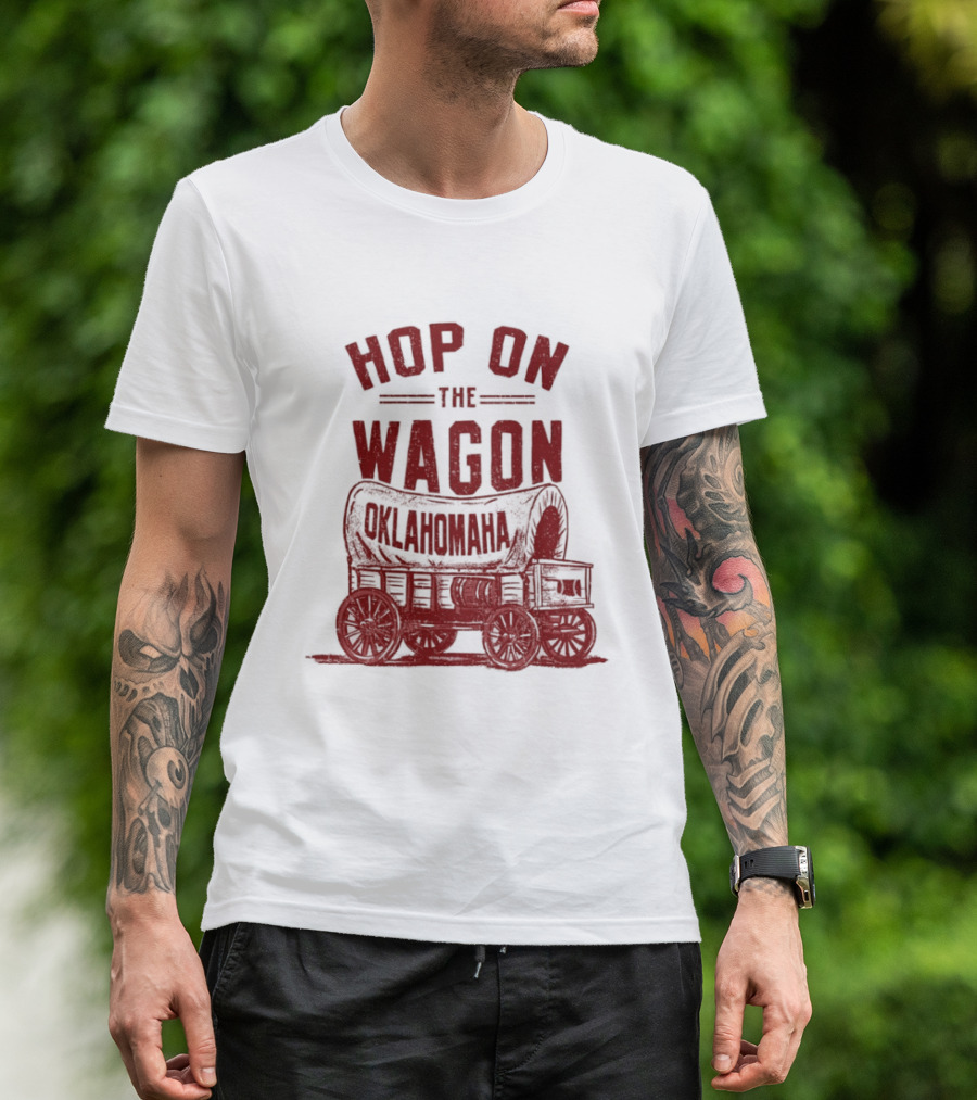 Oklahoma Sooners Hop On The Wagon Team Spirit T-Shirt
