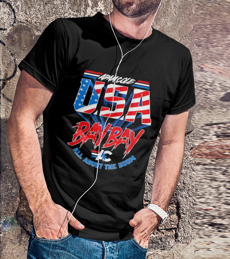 Advance USA Bay Bay All About The Boom Red White Blue Star T-Shirt