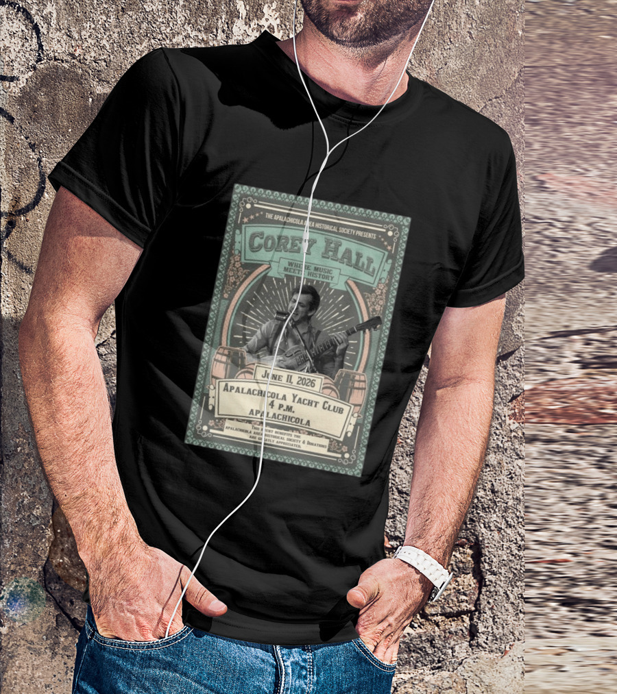 Corey Hall Apalachicola June 11 2026 T-Shirt