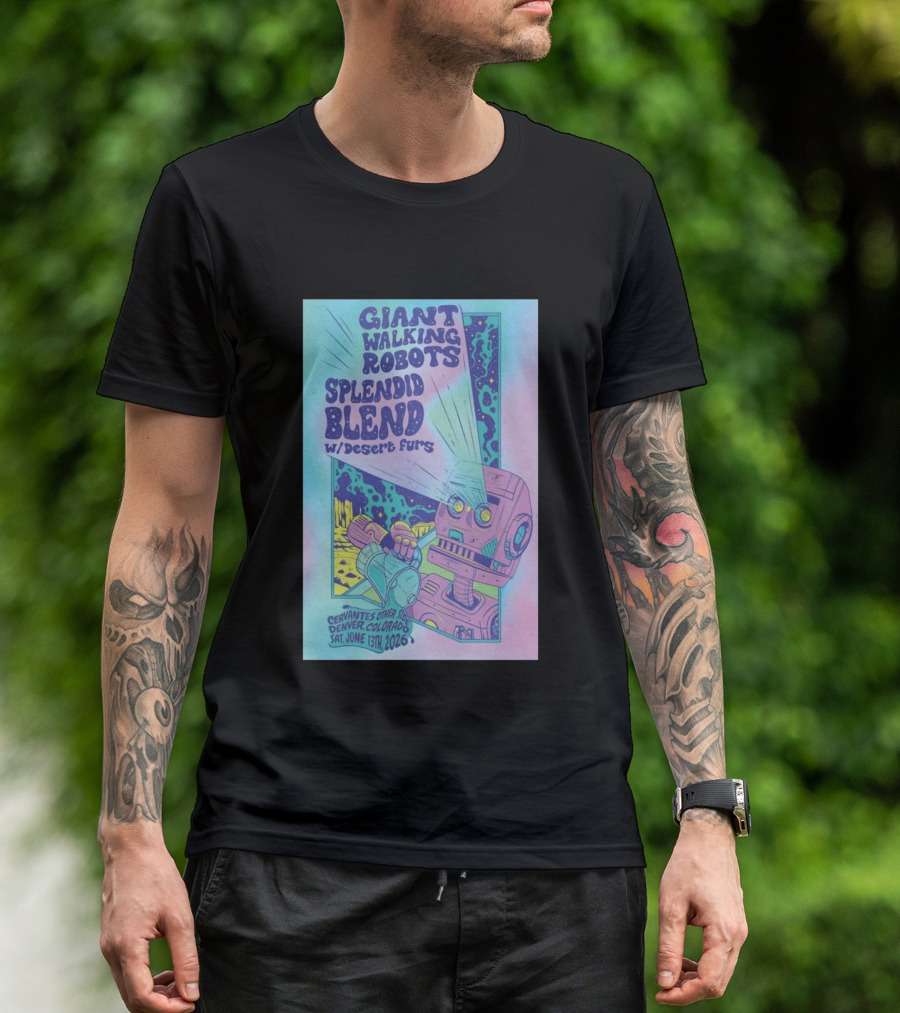 Giant Walking Robots Splendid Blend Desert Furs Cervantes Other Side Denver June 13 2026 T-Shirt