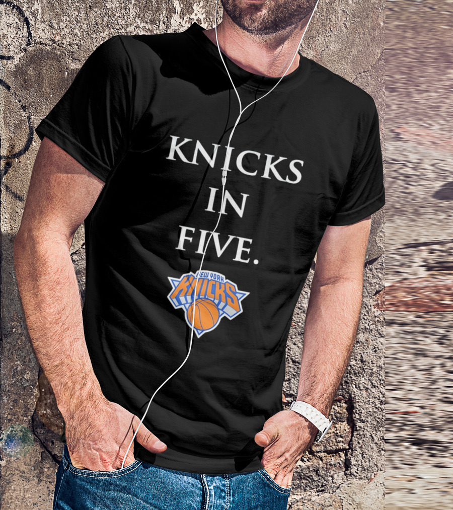 Knicks In Five New York Basketball Playoffs Victory Prediction T-Shirt
