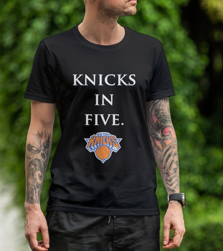 Knicks In Five New York Basketball Playoffs Victory Prediction T-Shirt