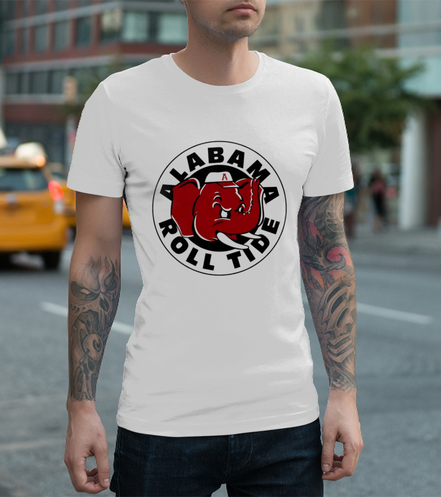 Alabama Crimson Tide Roll Tide Baseball Elephant T-Shirt