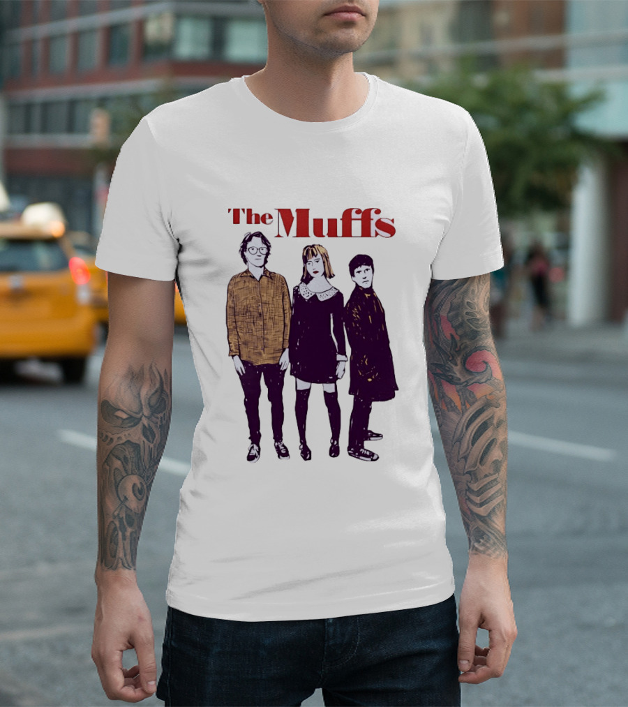 The Muffs Indie Rock Trio Illustrated Concert T-Shirt