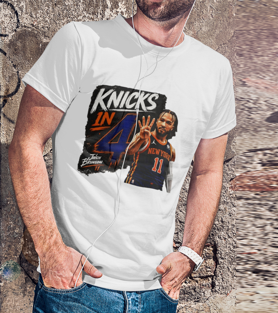 Knicks In 4 Jalen Brunson 11 New York T-Shirt