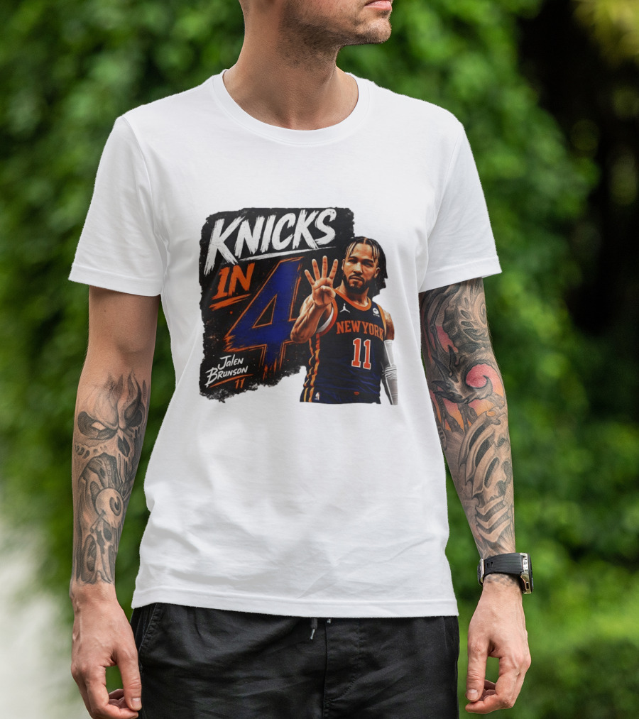 Knicks In 4 Jalen Brunson 11 New York T-Shirt