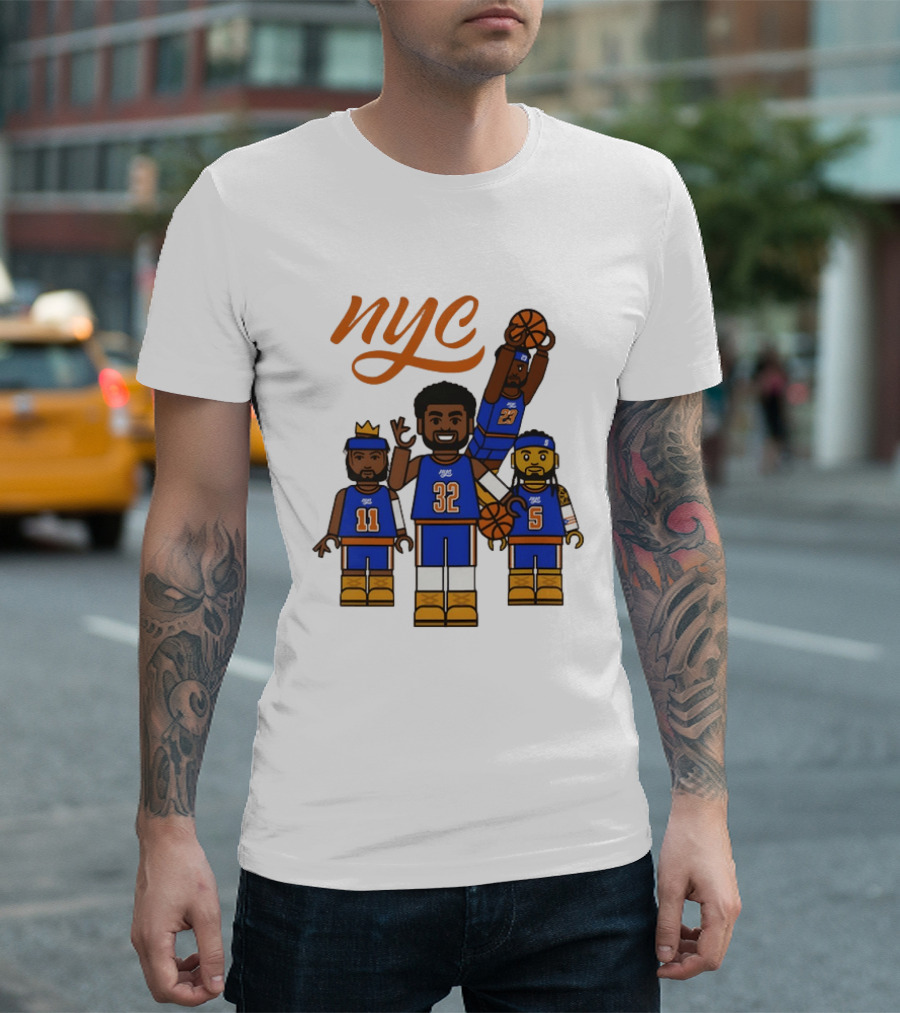 LEGO NYC Basketball Karl Anthony Towns Jalen Brunson Mitchell Robinson New York Knicks NBA 2026 T-Shirt