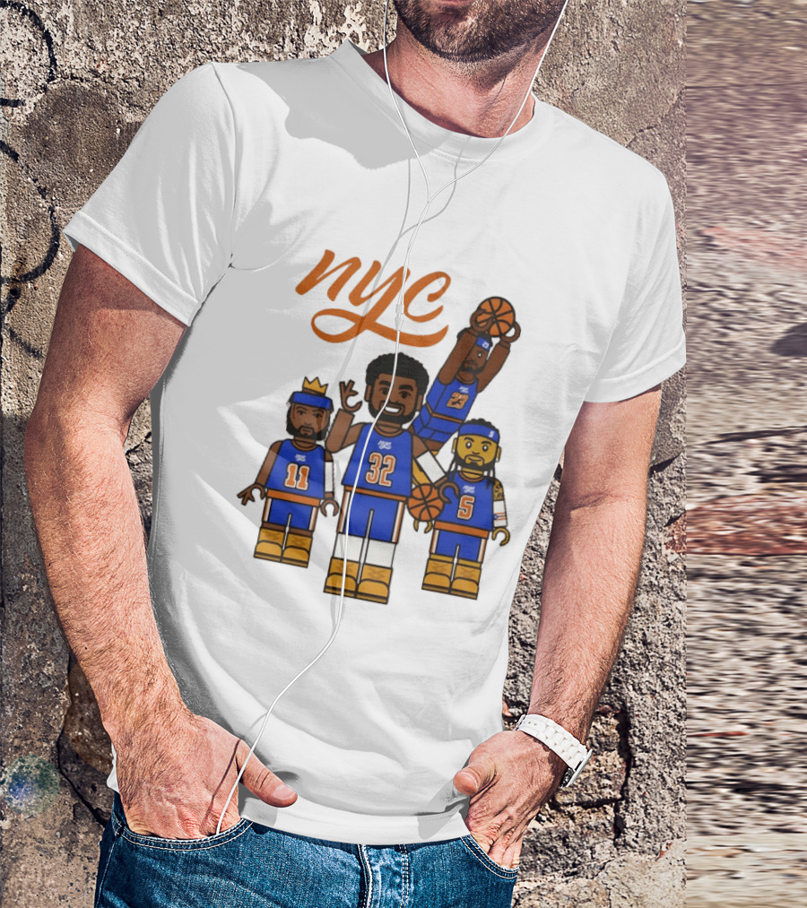 LEGO NYC Basketball Karl Anthony Towns Jalen Brunson Mitchell Robinson New York Knicks NBA 2026 T-Shirt