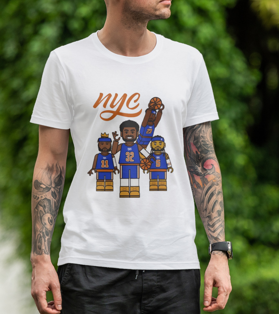 LEGO NYC Basketball Karl Anthony Towns Jalen Brunson Mitchell Robinson New York Knicks NBA 2026 T-Shirt
