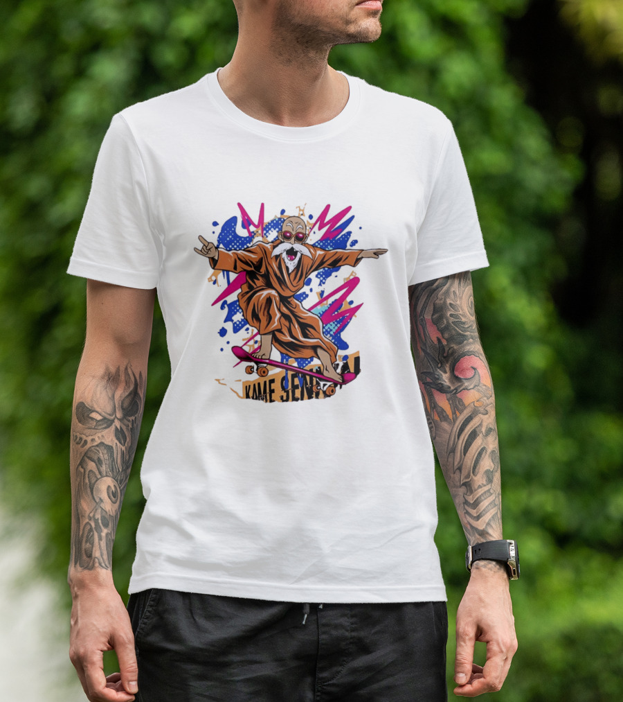 Master Roshi Kame Sennin Dragon Ball Skateboard Pop T-Shirt