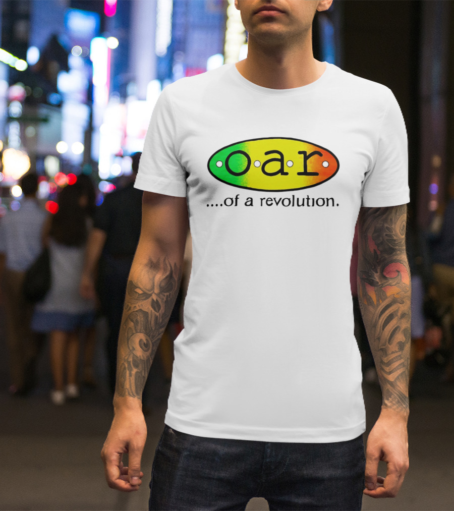 OAR Of A Revolution Gradient Oval Colorful T-Shirt
