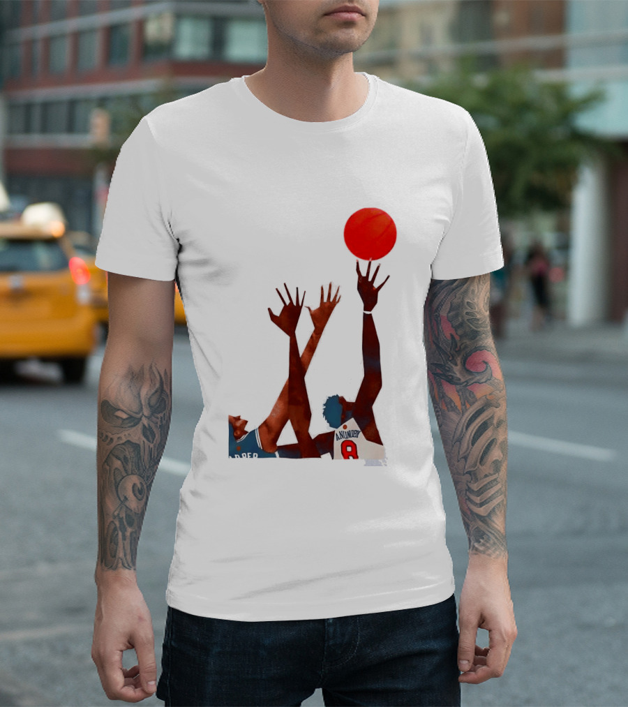 OG Anunoby Basketball Reaching Action Harper White T-Shirt