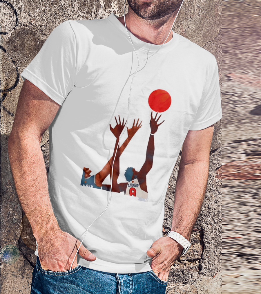 OG Anunoby Basketball Reaching Action Harper White T-Shirt