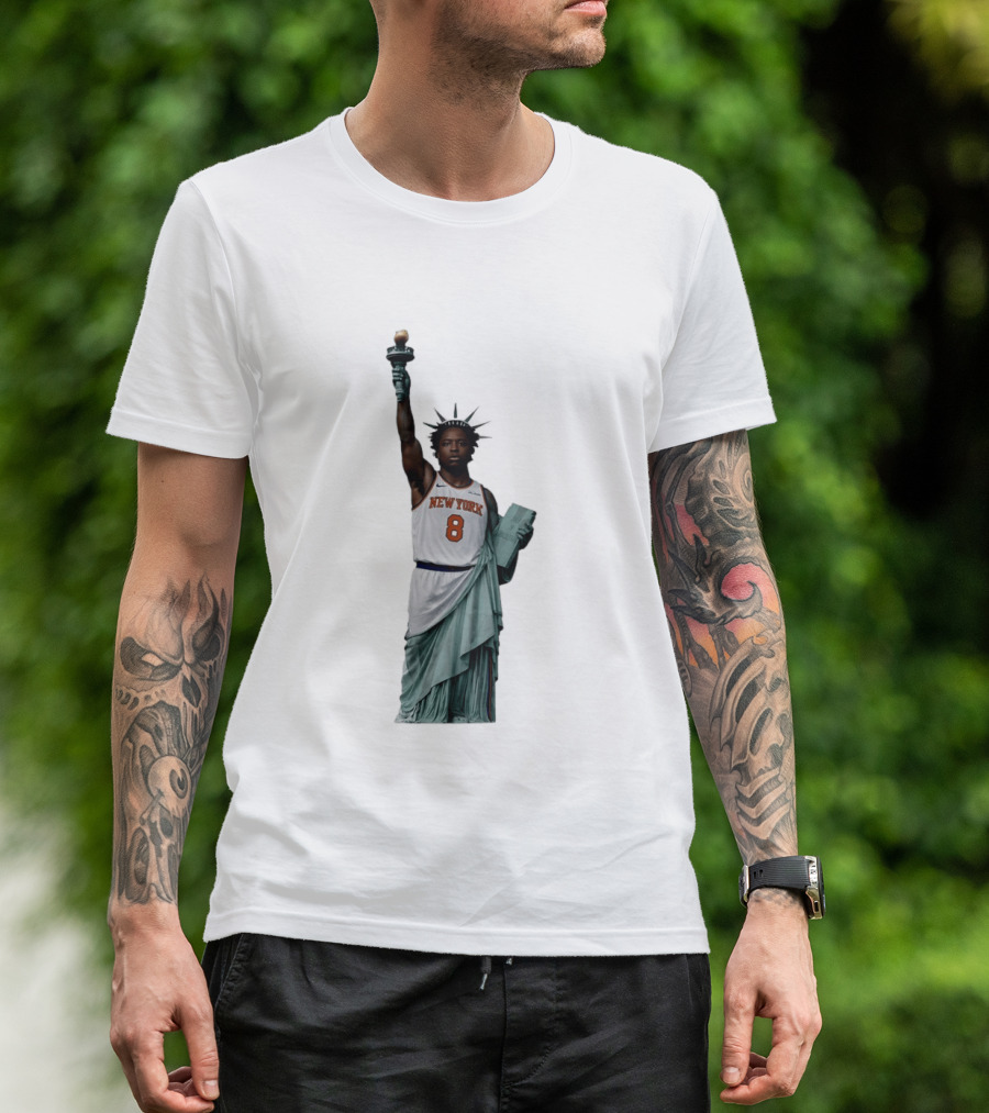 OG Anunoby Statue Of Liberty New York Knicks Basketball 2026 T-Shirt
