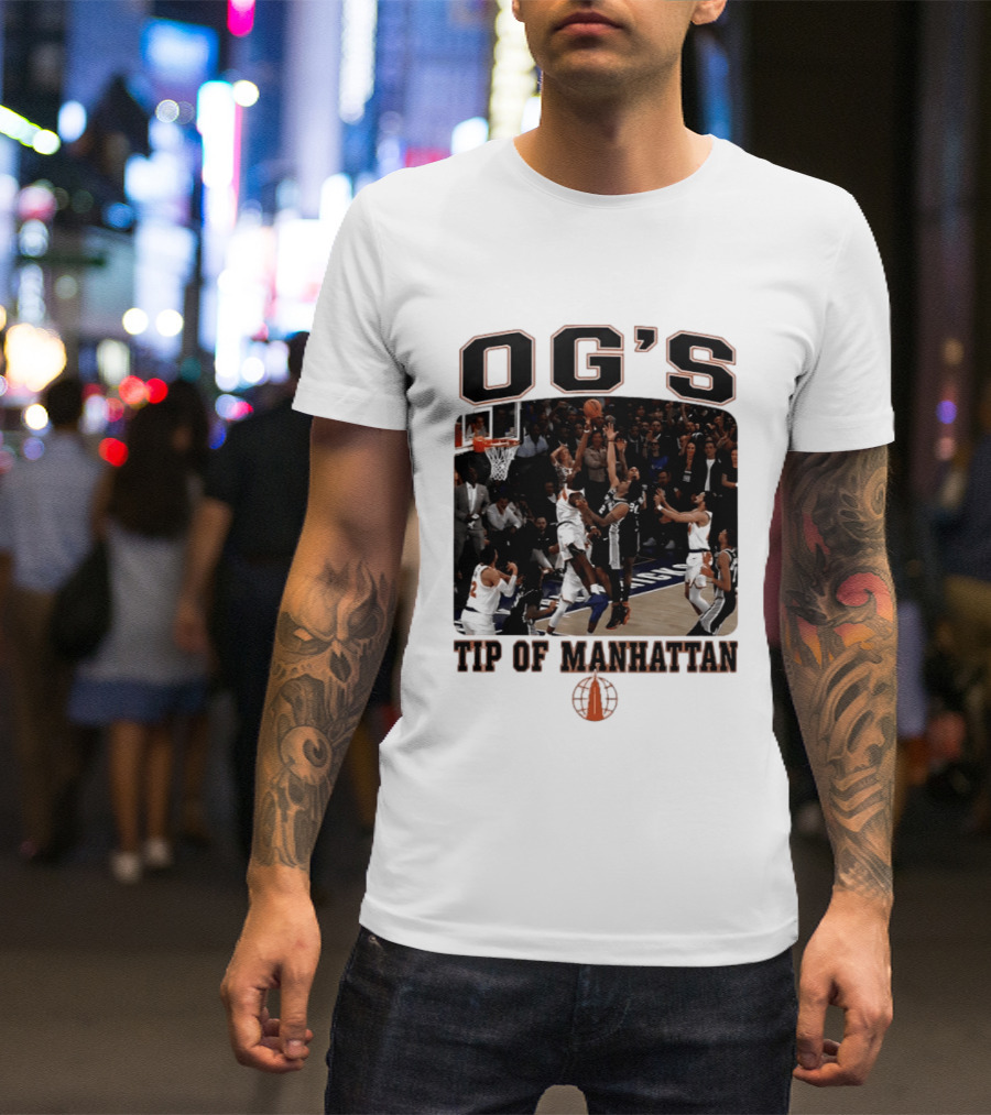 OG'S Tip Of Manhattan Basketball Action Scene T-Shirt