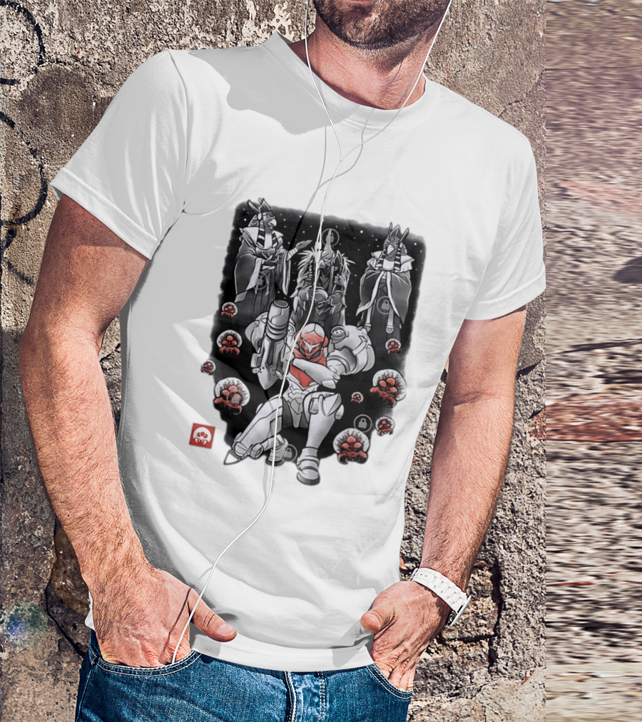 Samus Aran Metroid Space Warrior Sci Fi Video Game Chozo And Metroids T-Shirt