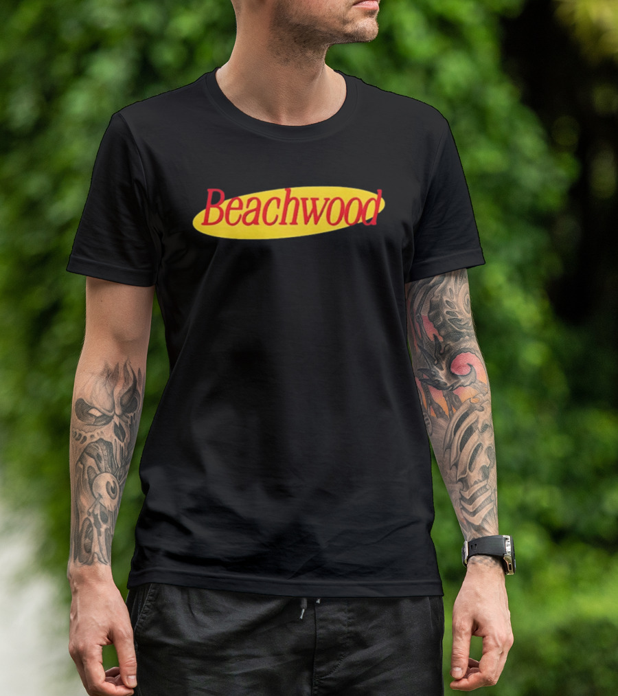 Beachwood Seinfeld Yellow Oval Red T-Shirt