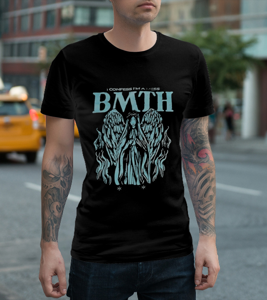 BMTH I Confess I'm A Mess Angel Wings Alternative Metal Band T-Shirt