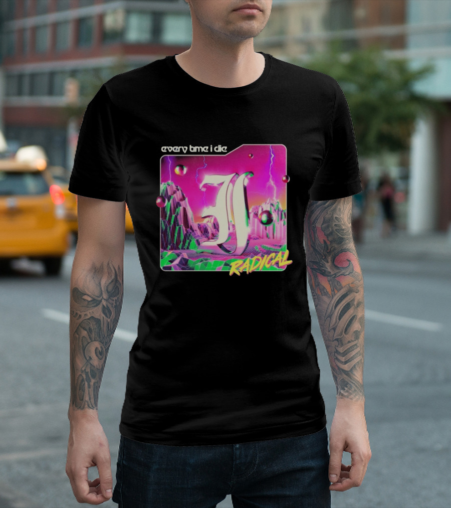 Epitaph Records Every Time I Die Radical Neon 3D Mountains T-Shirt