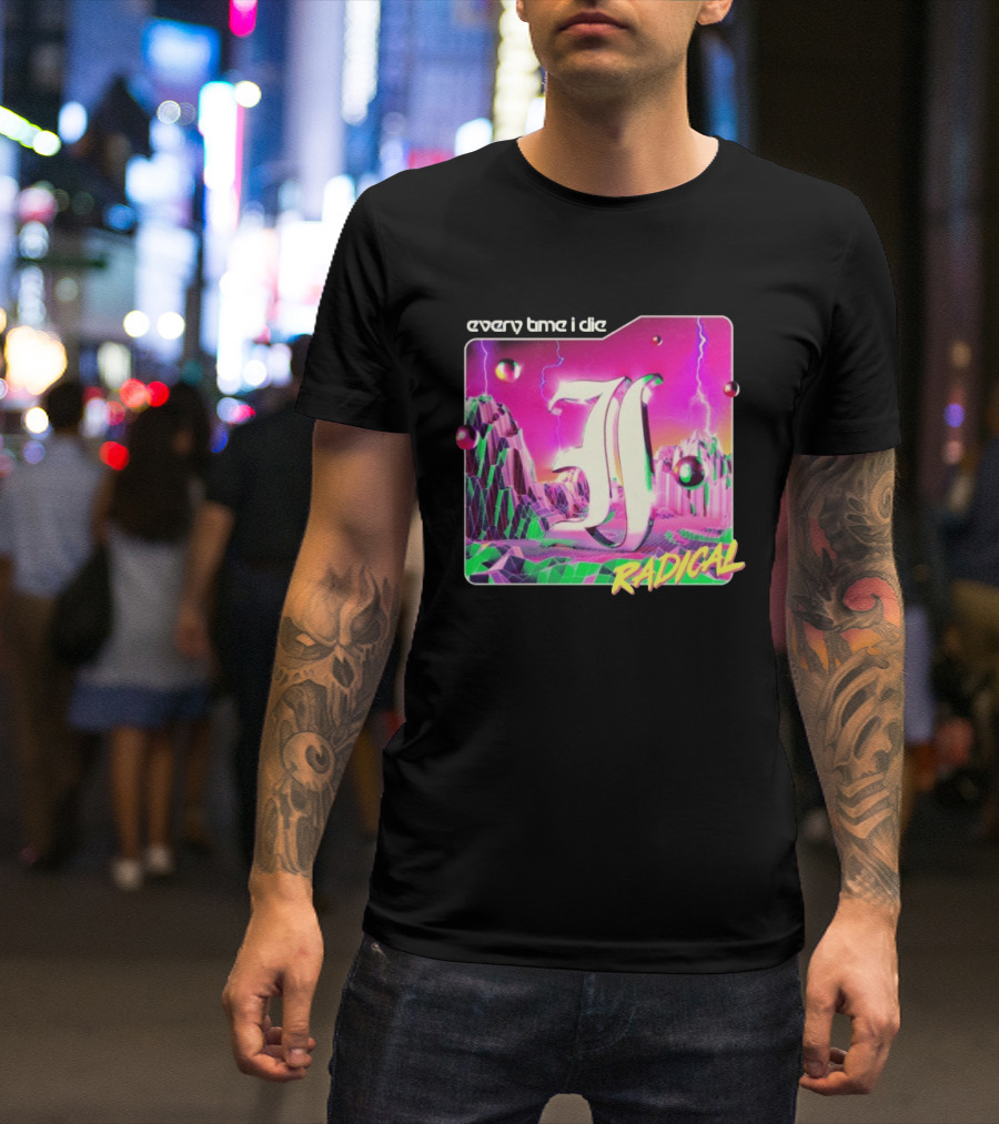 Epitaph Records Every Time I Die Radical Neon 3D Mountains T-Shirt