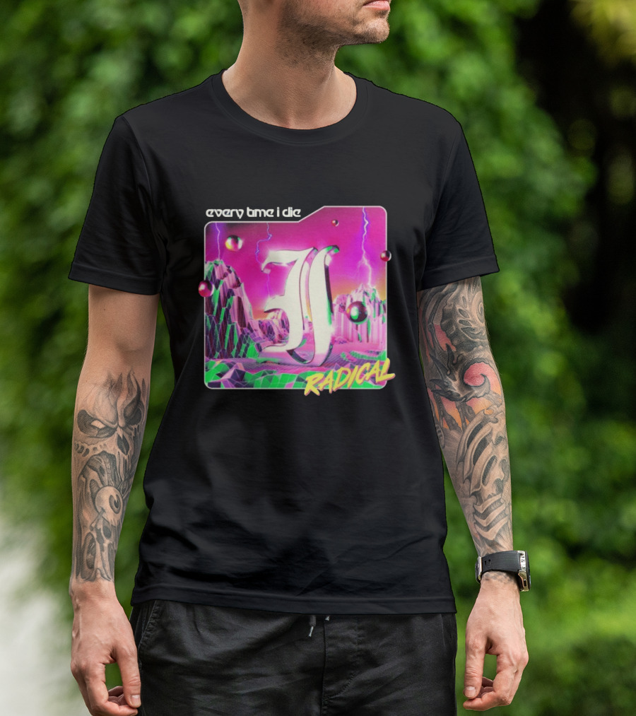 Epitaph Records Every Time I Die Radical Neon 3D Mountains T-Shirt