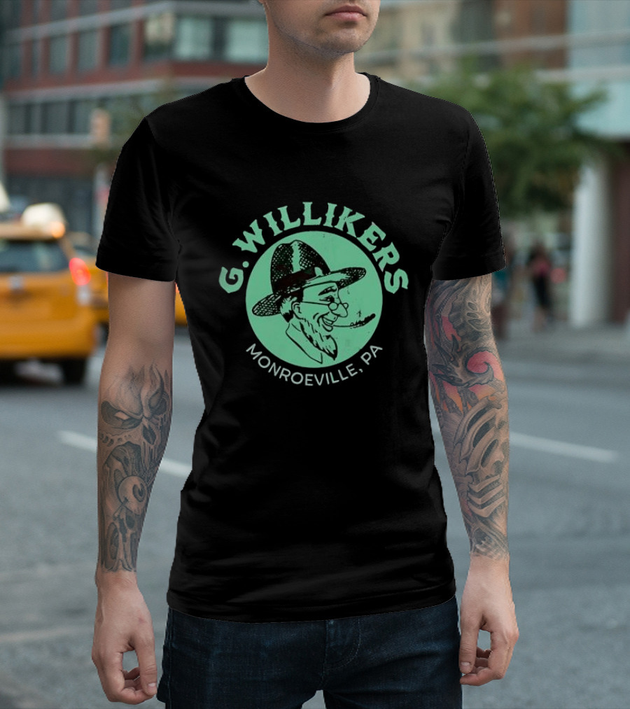 G. Willikers Monroeville PA Vintage Character Pipe Hat T-Shirt