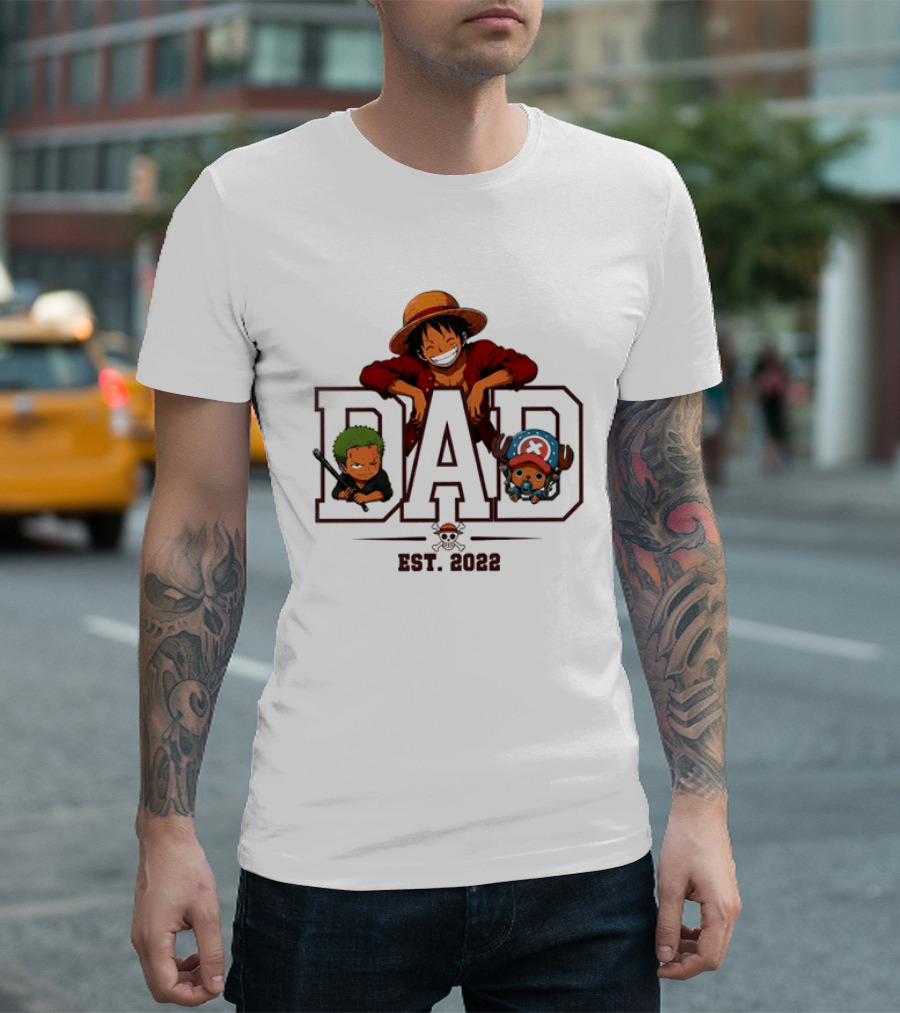 One Piece Luffy Dad Personalized Gift Father's Day 2023 T-Shirt