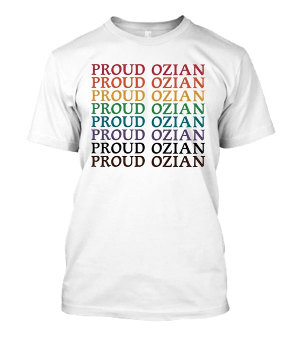 Rainbow Multicolor Repeated Proud Ozian LGBTQ Wizard Of Oz T-Shirt
