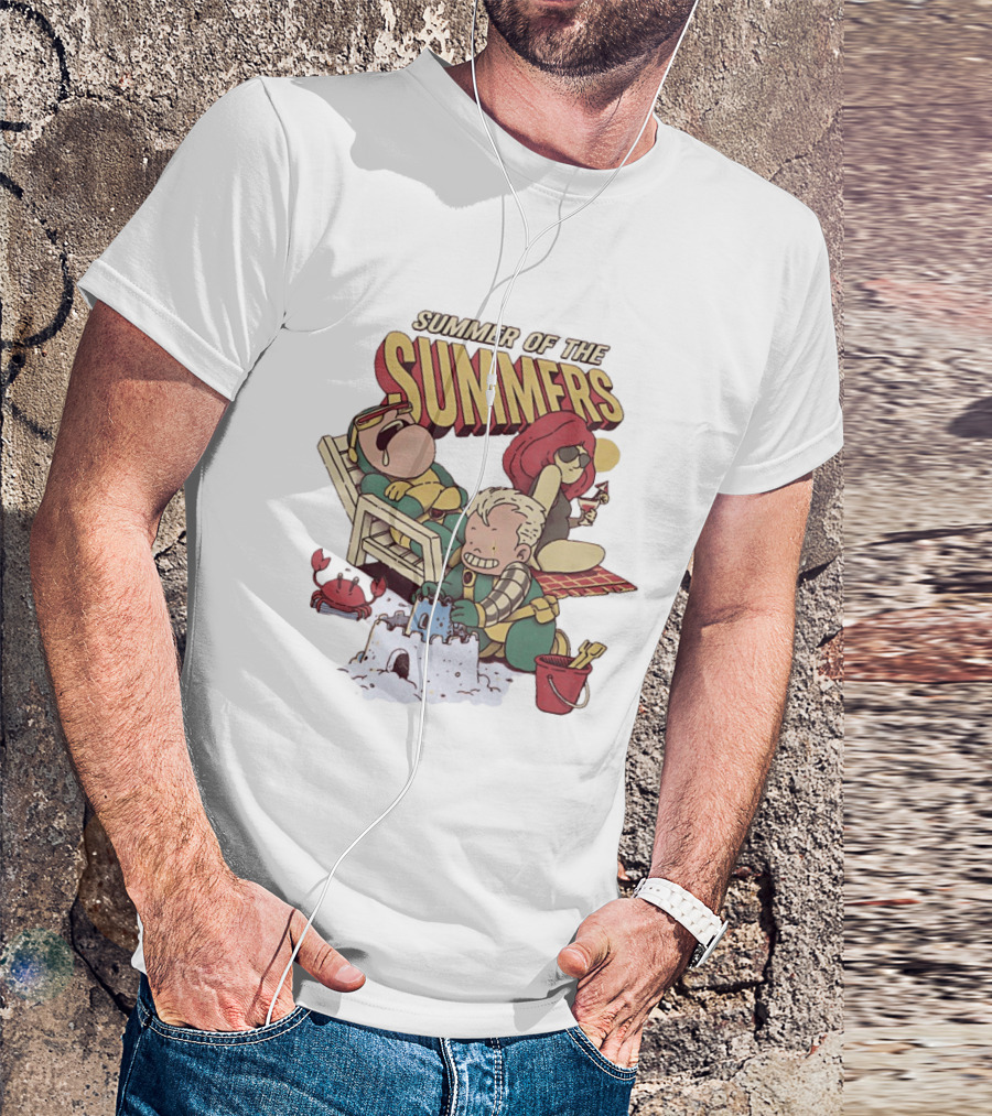 Summer Of The Summers Beach Day Sand Castles And Fun Cartoon T-Shirt