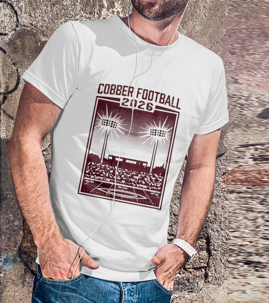 Cobber Football 2026 Stadium Lights Game Day Crowd Night Event T-Shirt