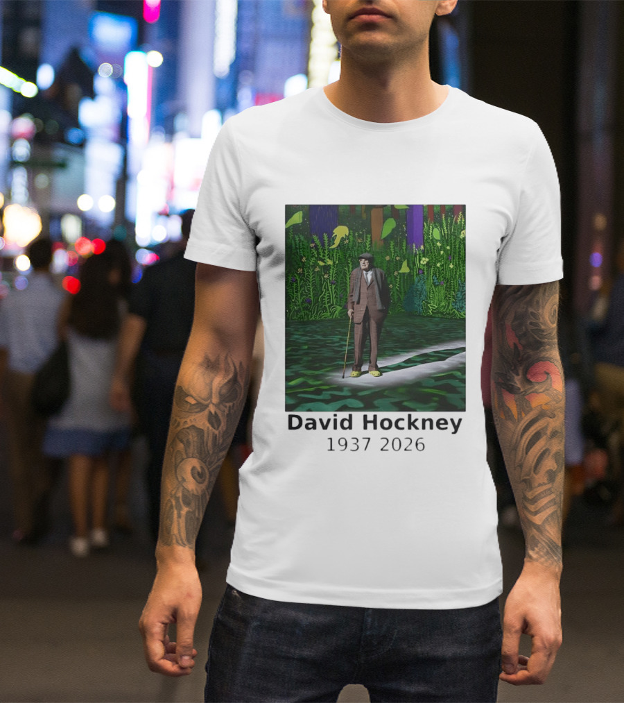 David Hockney 1937 2026 Colorful Garden Painting Memorial T-Shirt