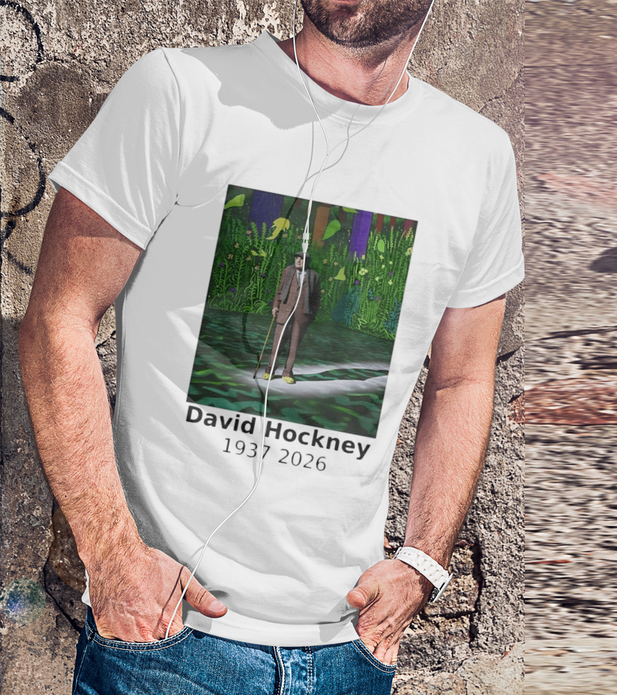 David Hockney 1937 2026 Colorful Garden Painting Memorial T-Shirt