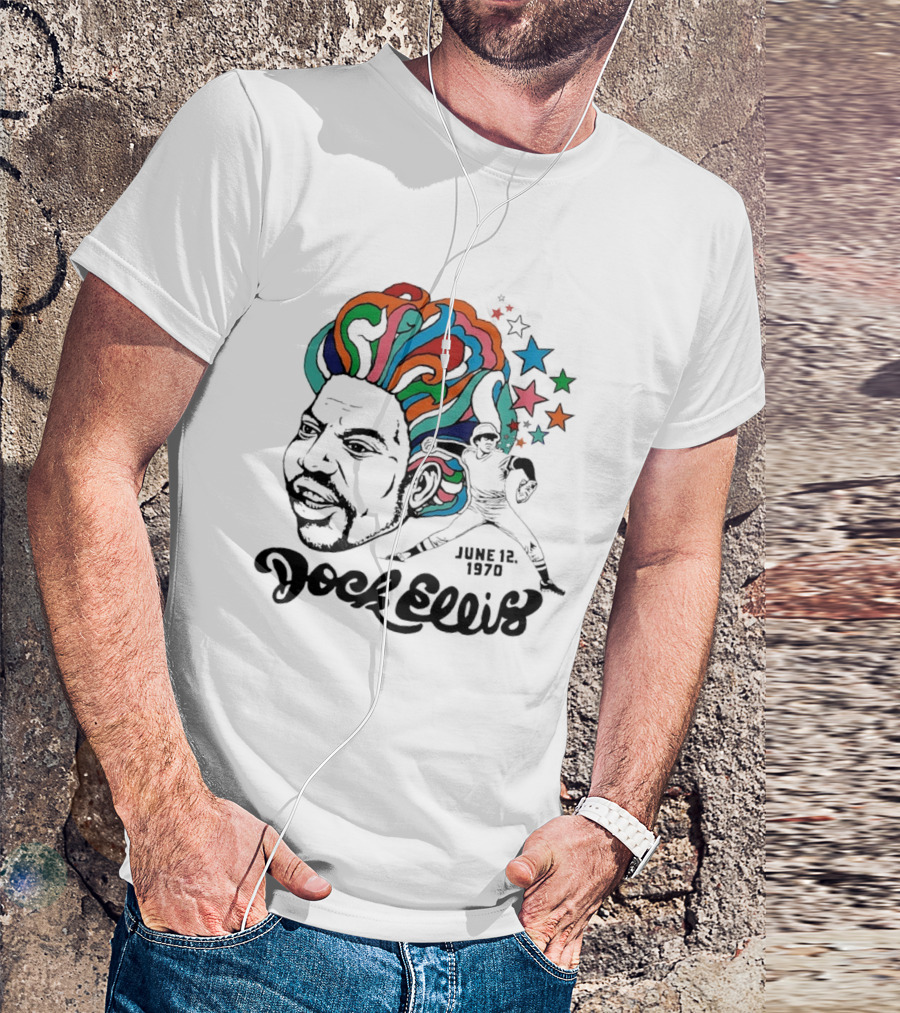 Dock Ellis Psychedelic Pitcher June 12 1970 Baseball T-Shirt