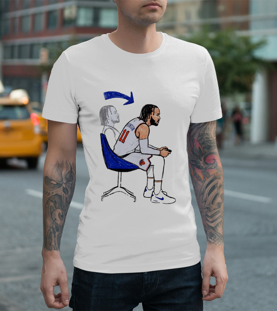 Jalen Brunson 11 Relaxed New York Knicks Cartoon T-Shirt