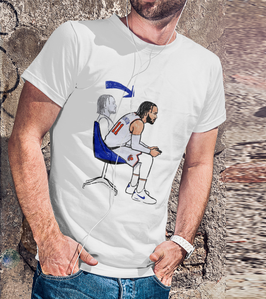 Jalen Brunson 11 Relaxed New York Knicks Cartoon T-Shirt
