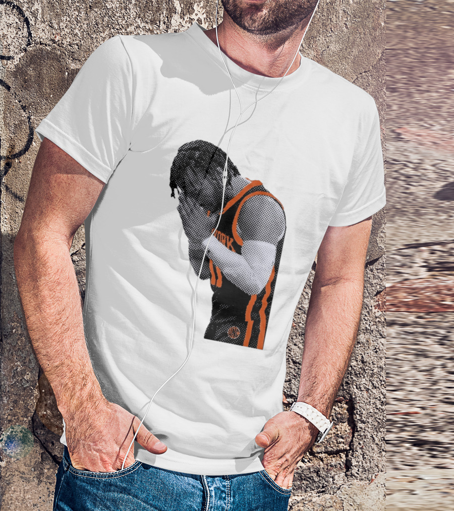 New York Knicks Jalen Brunson NBA Jersey Player Focus T-Shirt
