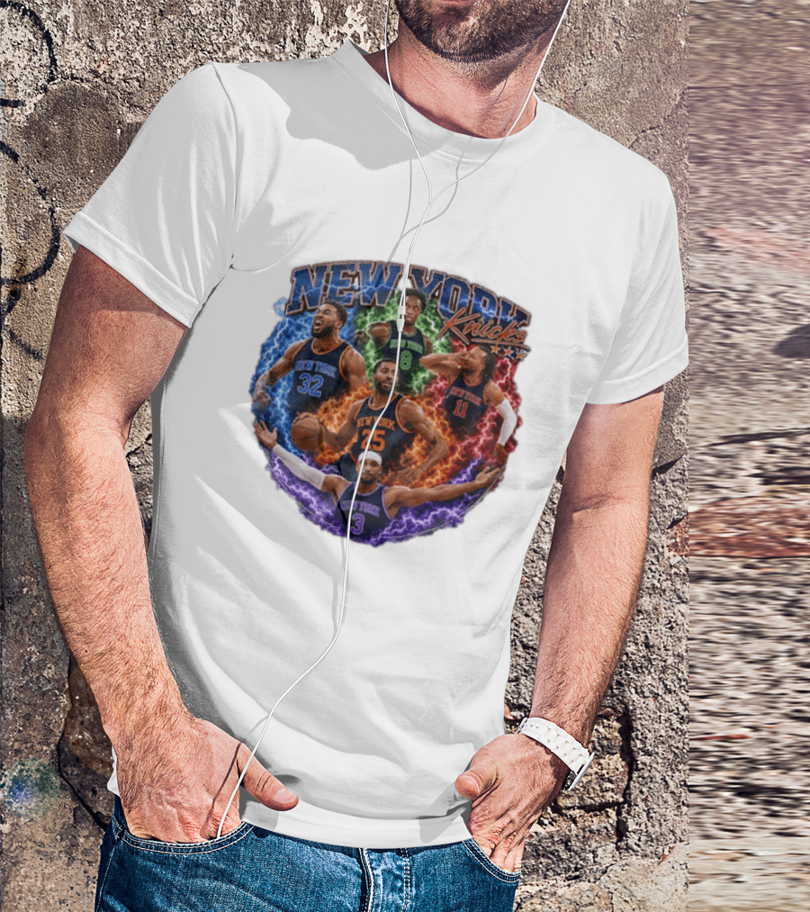 New York Knicks Karl Anthony Towns OG Anunoby Mikal Bridges Jalen Brunson Josh Hart T-Shirt