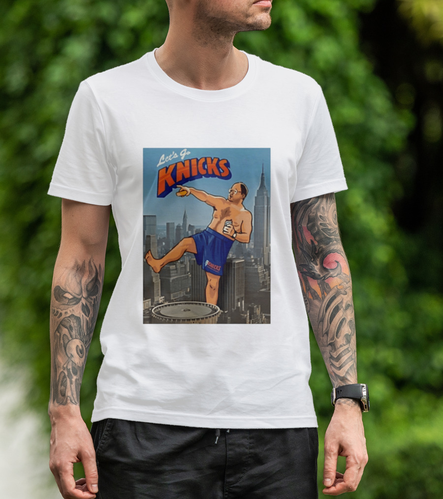 Let's Go Knicks New York George Costanza Statue Of Liberty T-Shirt