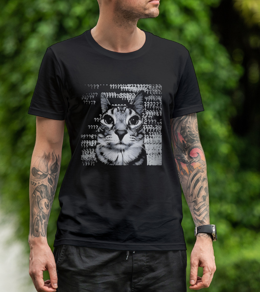 Cat Question Marks T-Shirt