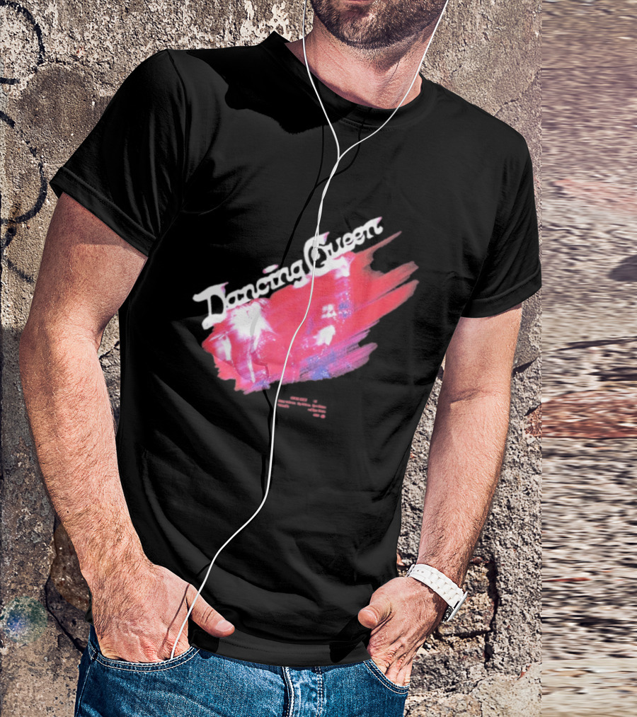 ABBA Dancing Queen Retro Red Brushstroke Photo T-Shirt