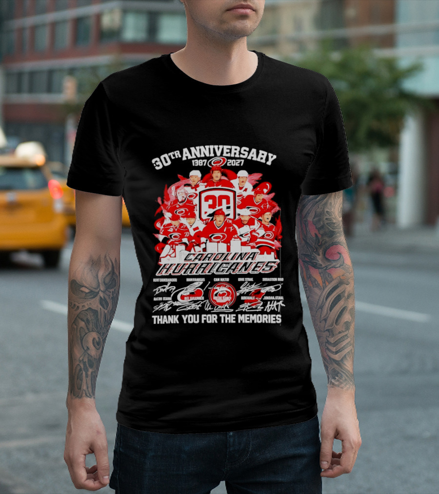 30th Anniversary Carolina Hurricanes 1997 2027 Thank You For The Memories T-Shirt
