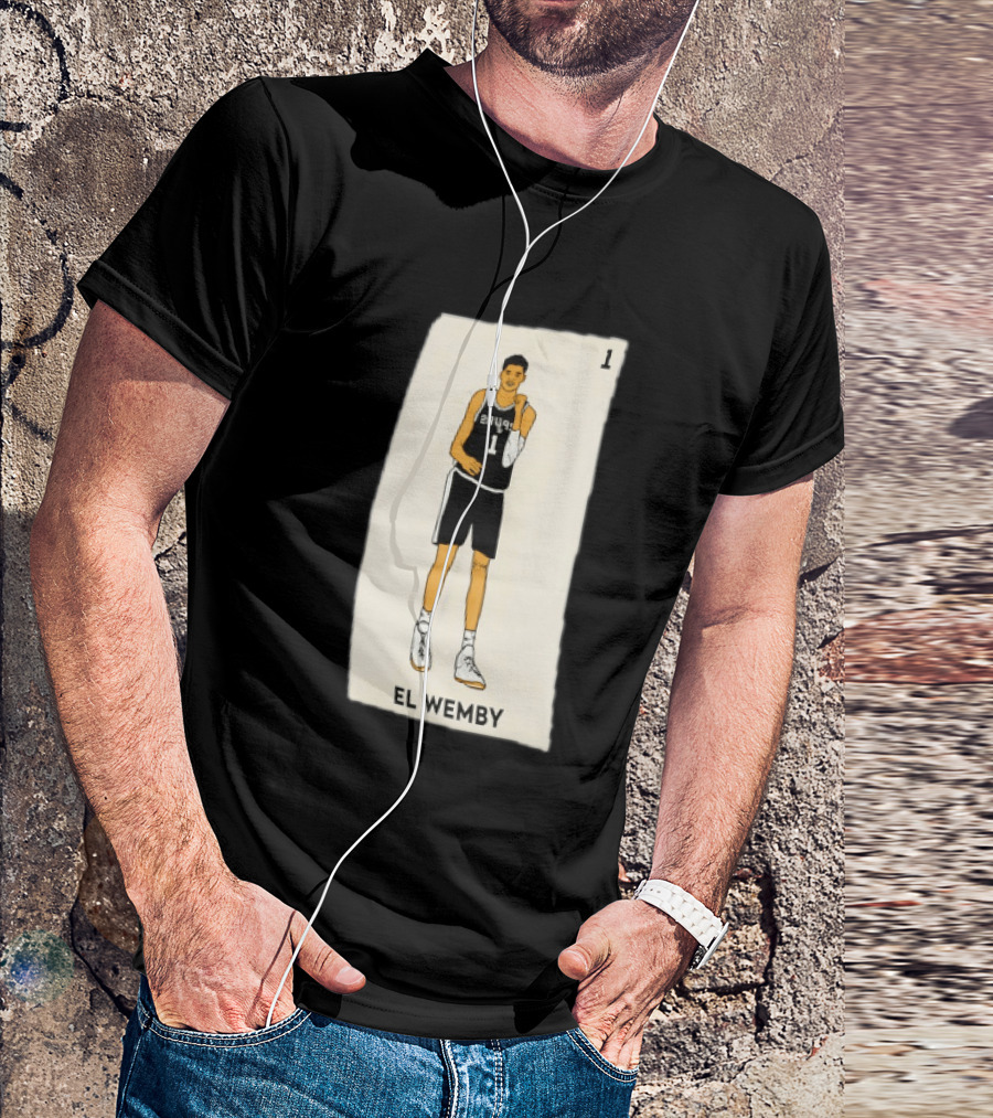 El Wemby Victor Wembanyama San Antonio Spurs Basketball 1 NBA Card T-Shirt