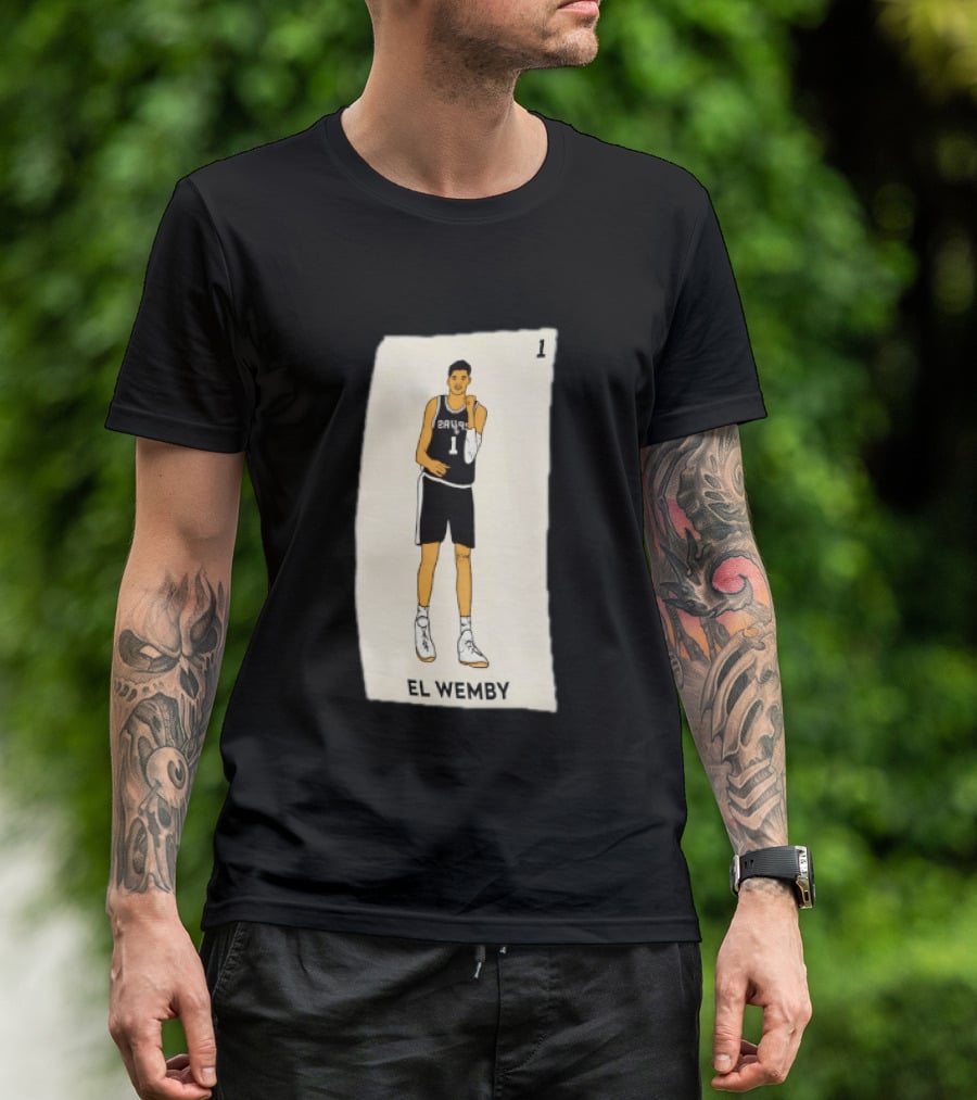 El Wemby Victor Wembanyama San Antonio Spurs Basketball 1 NBA Card T-Shirt