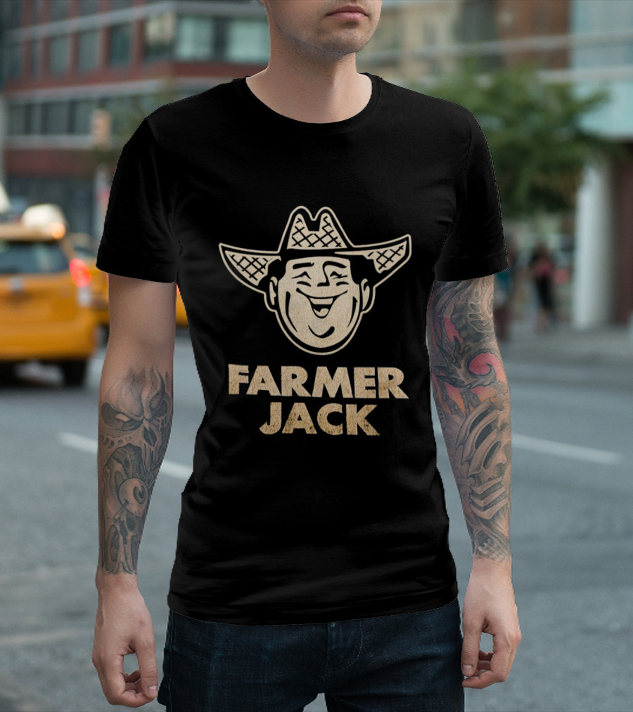 Farmer Jack Vintage Cowboy Icon Grocery Store Retro Farmer Jack T-Shirt