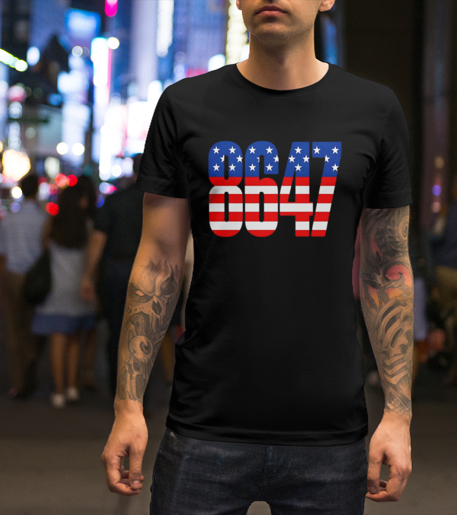 Patriotic American Flag 8647 Independence Day Stars And Stripes T-Shirt