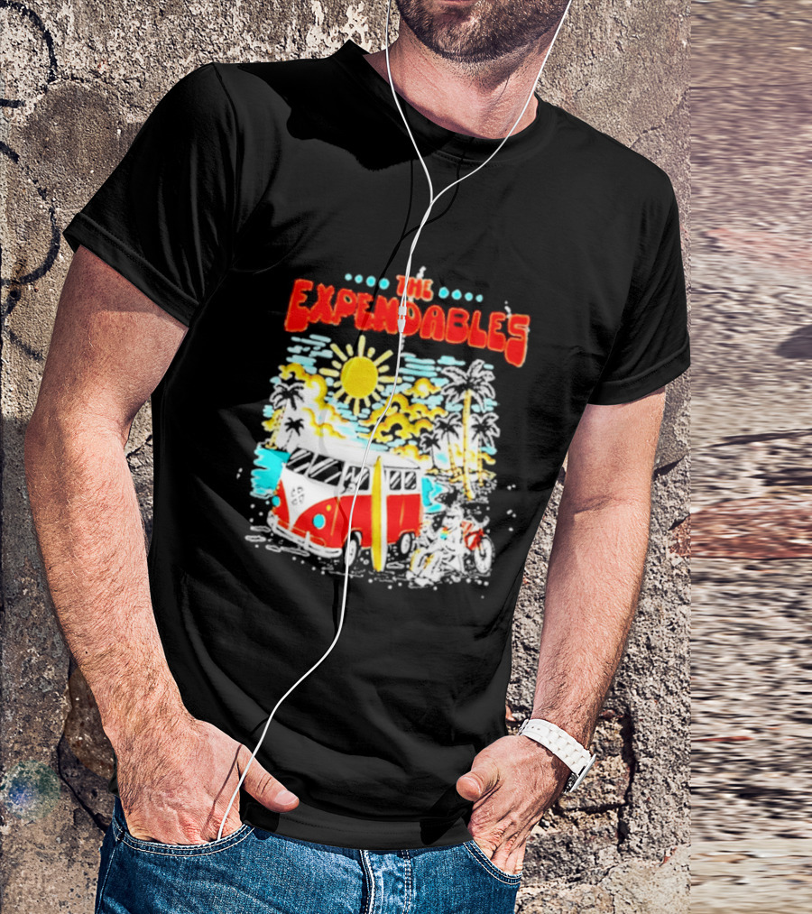 The Expendables Santa Cruz California Surf Van Beach Scene T-Shirt