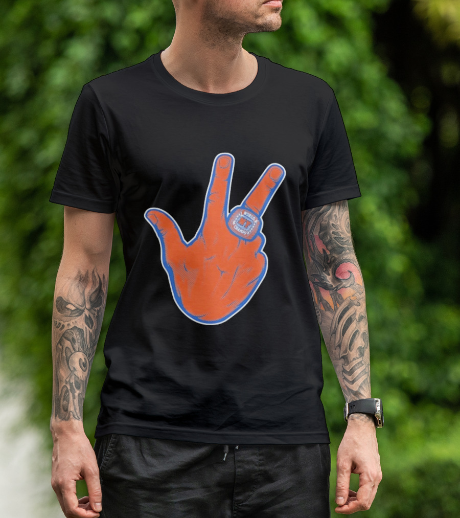 New York Knicks Jalen Brunson Peace Sign Ring Basketball Champion T-Shirt