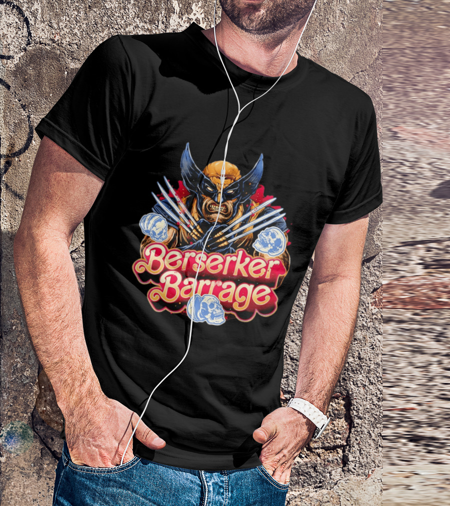 Berserker Barrage Wolverine Claw Attack Mode T-Shirt